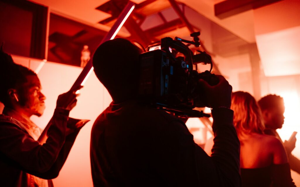 Cameraman filmt videocontent